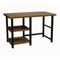 Metal and Solid Wood Desk with 2 Shelves T56983