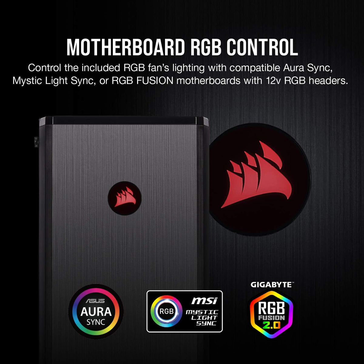 Black Tempered Glass Mid-Tower ATX Gaming Case X545213