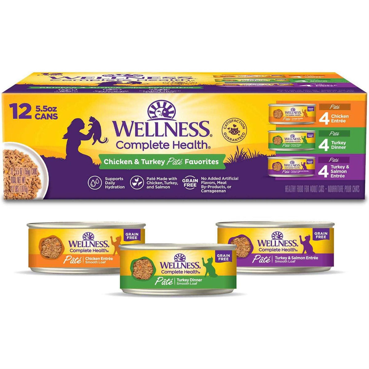 Chicken & Turkey Pate Cat Food Variety Pack K7397