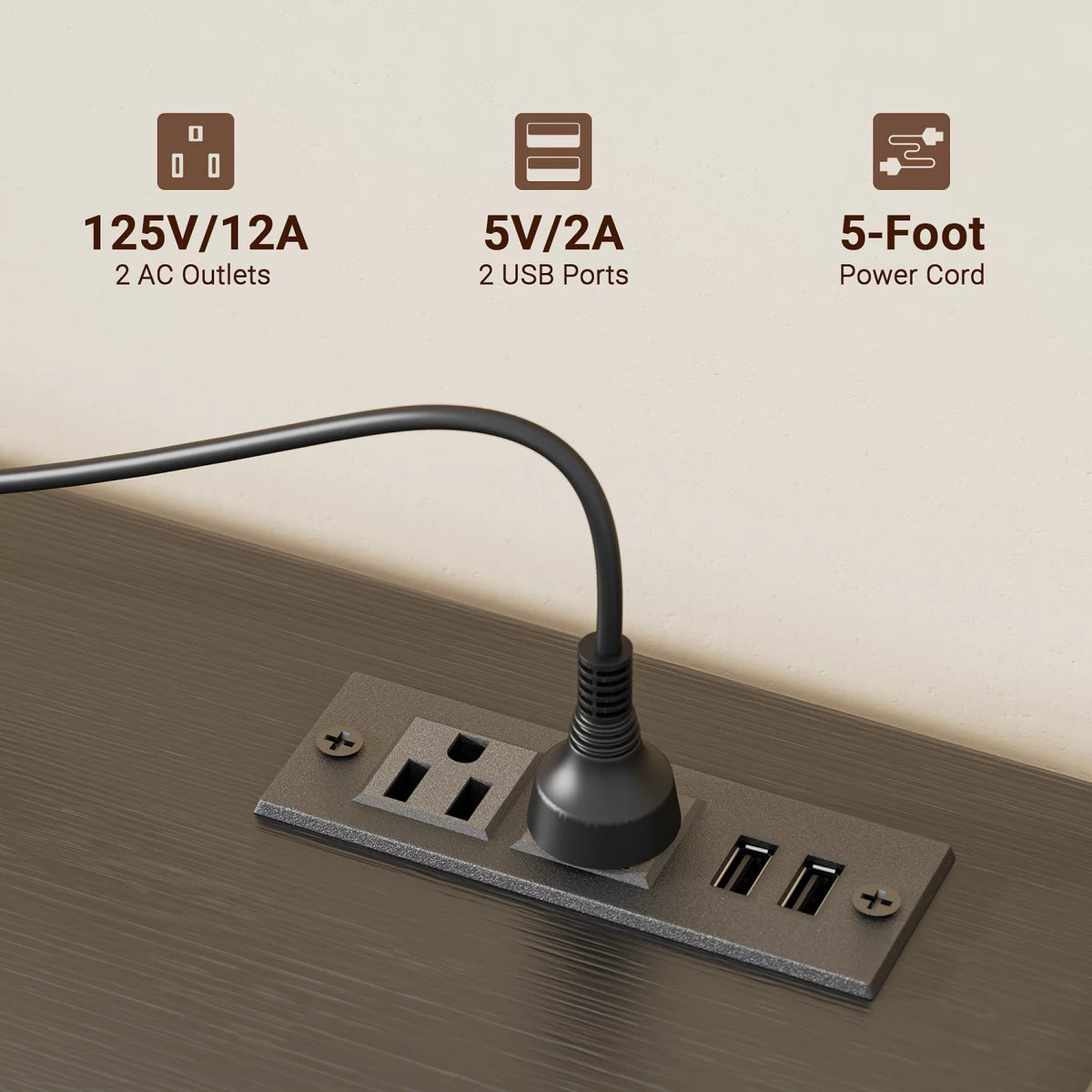 10 Drawer Dresser TV Stand with Power Outlet O114073