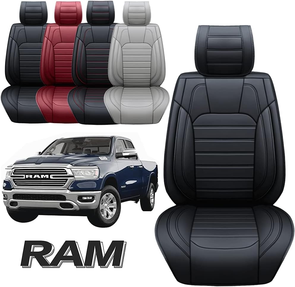 Car Seat Covers Full Set Black-Red B634