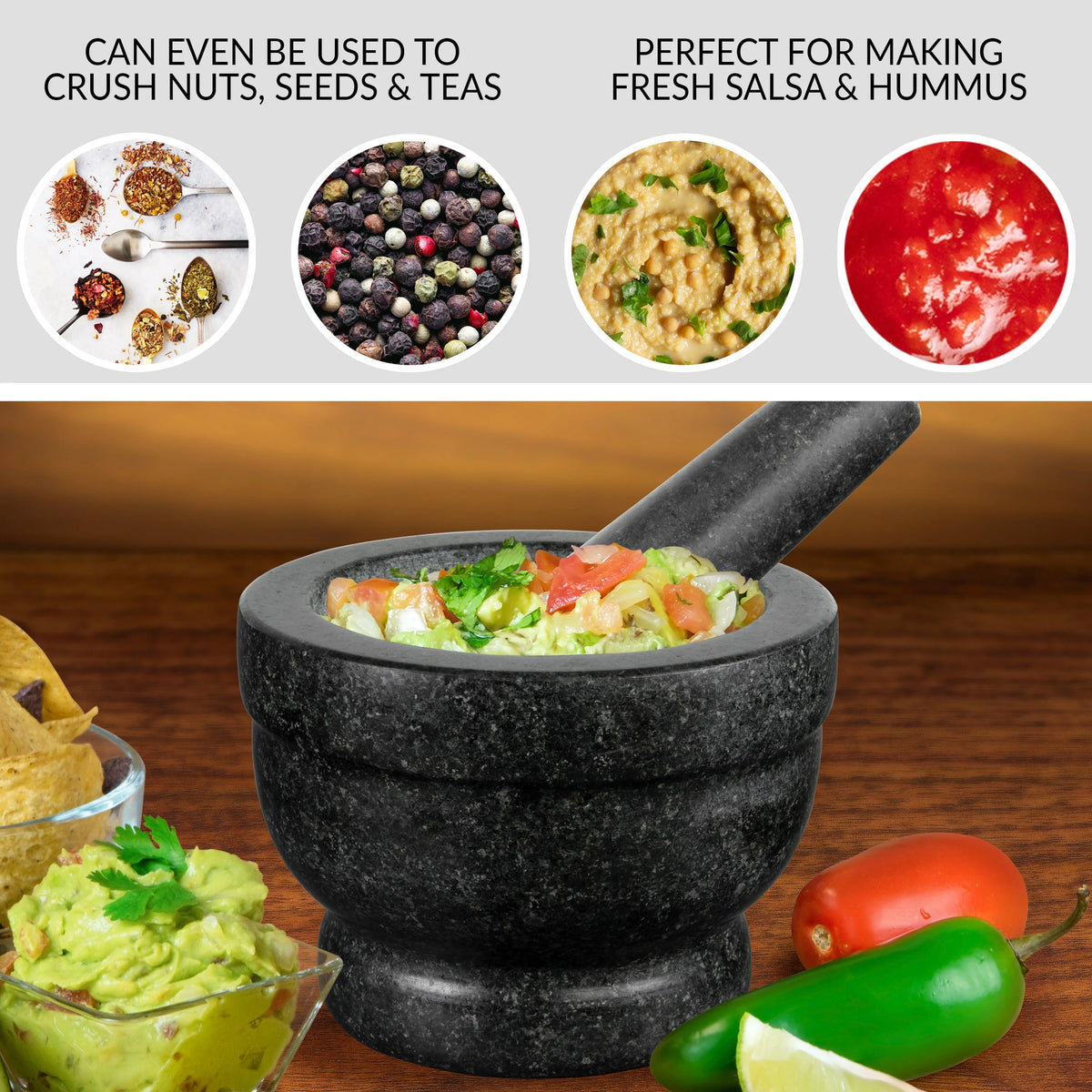 5-Inch Granite Mortar & Pestle B204547