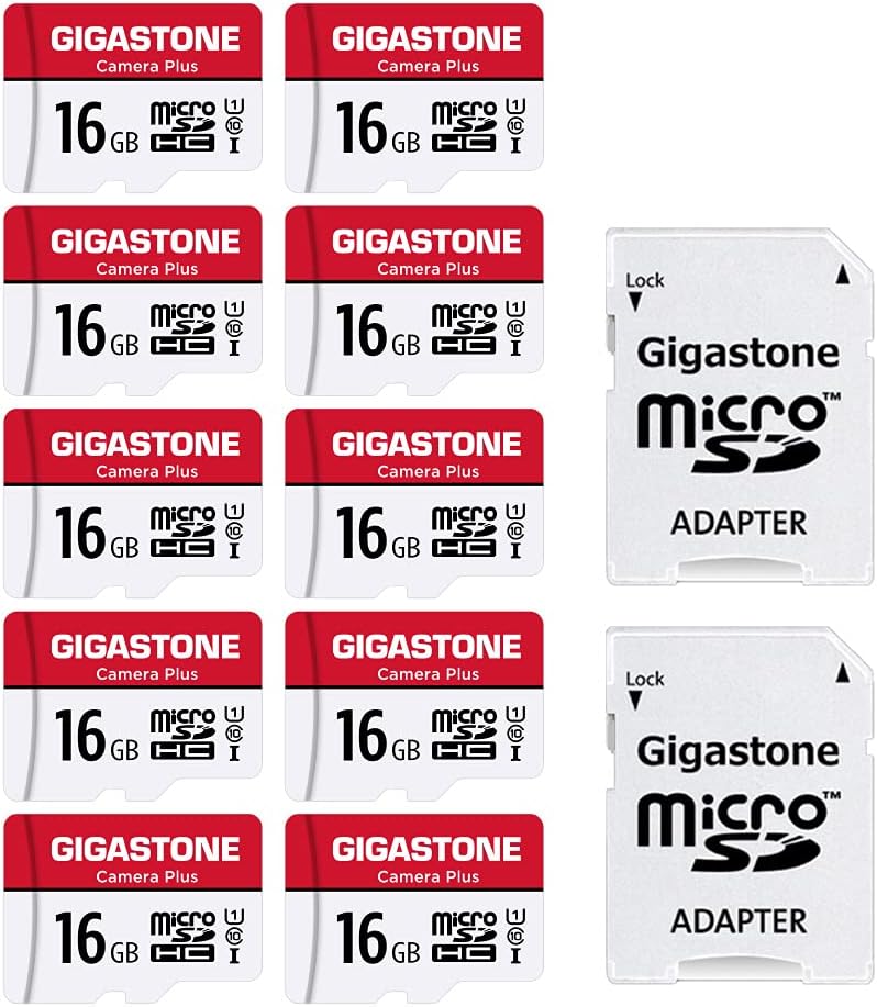 Micro SD Card 32GB 10-Pack MicroSDHC Memory Card UHS-I U1 A1 Class 10 with Adapter I754082