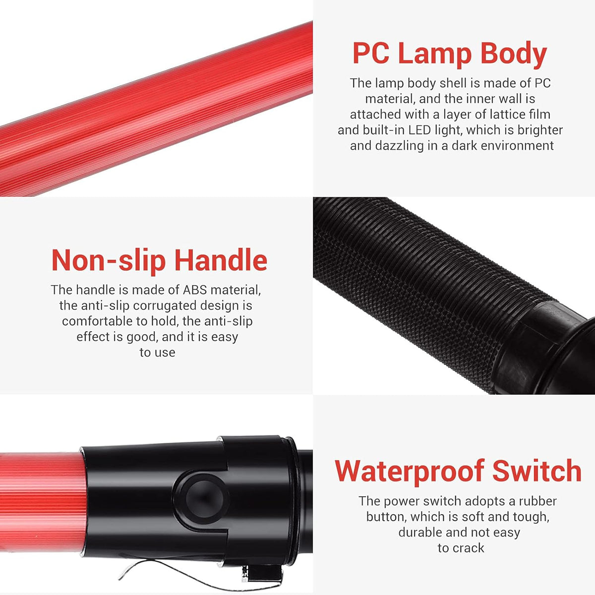 21 Inch LED Traffic Wand with Wrist Strap U339576