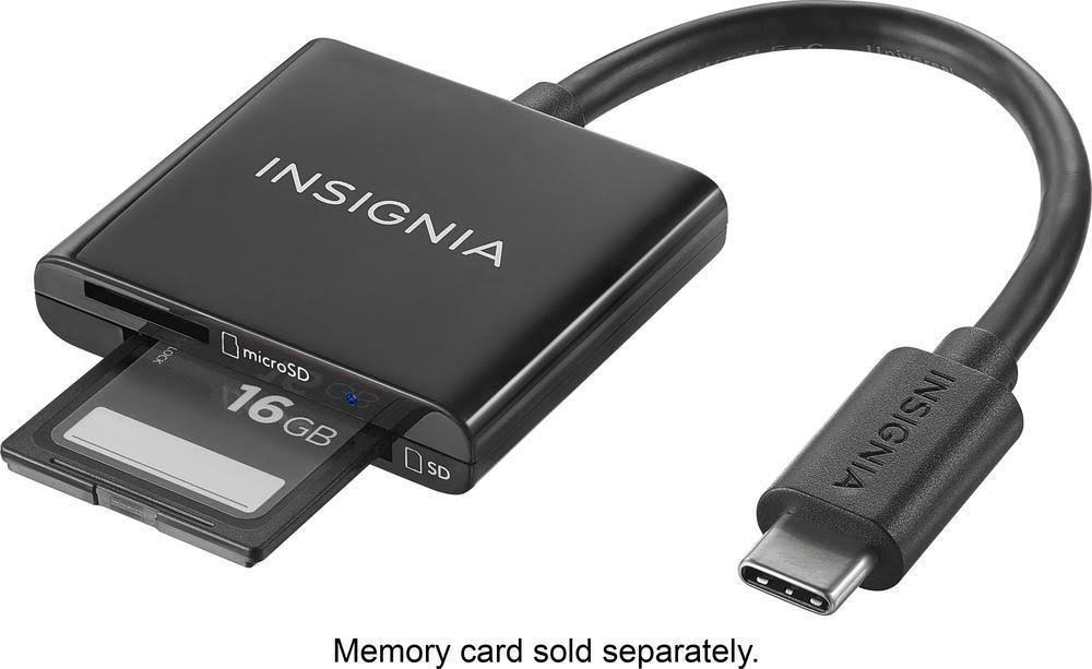 USB Type-C Memory Card Reader - Black J8969