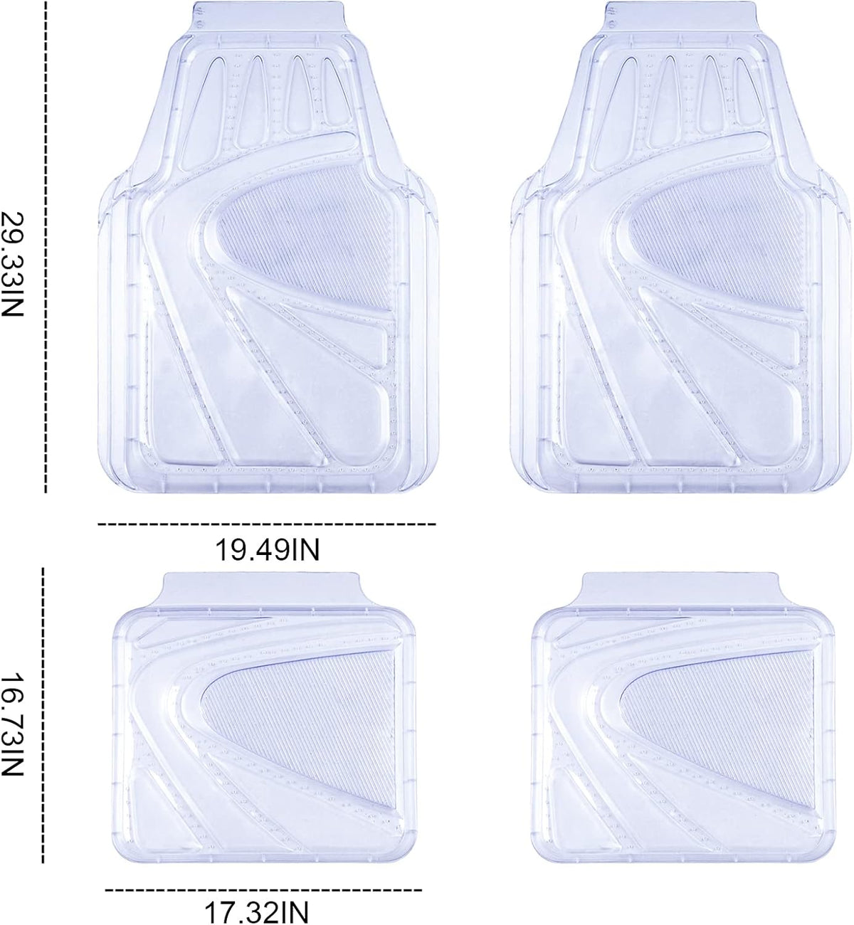 4-Piece Universal Fit Rubber Car Floor Mats O71611
