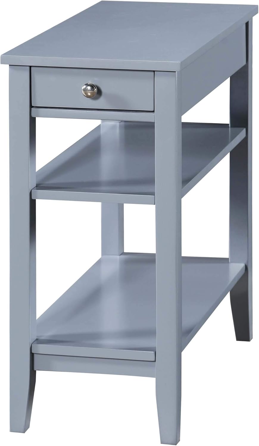 Black 1 Drawer End Table with Shelves P51930