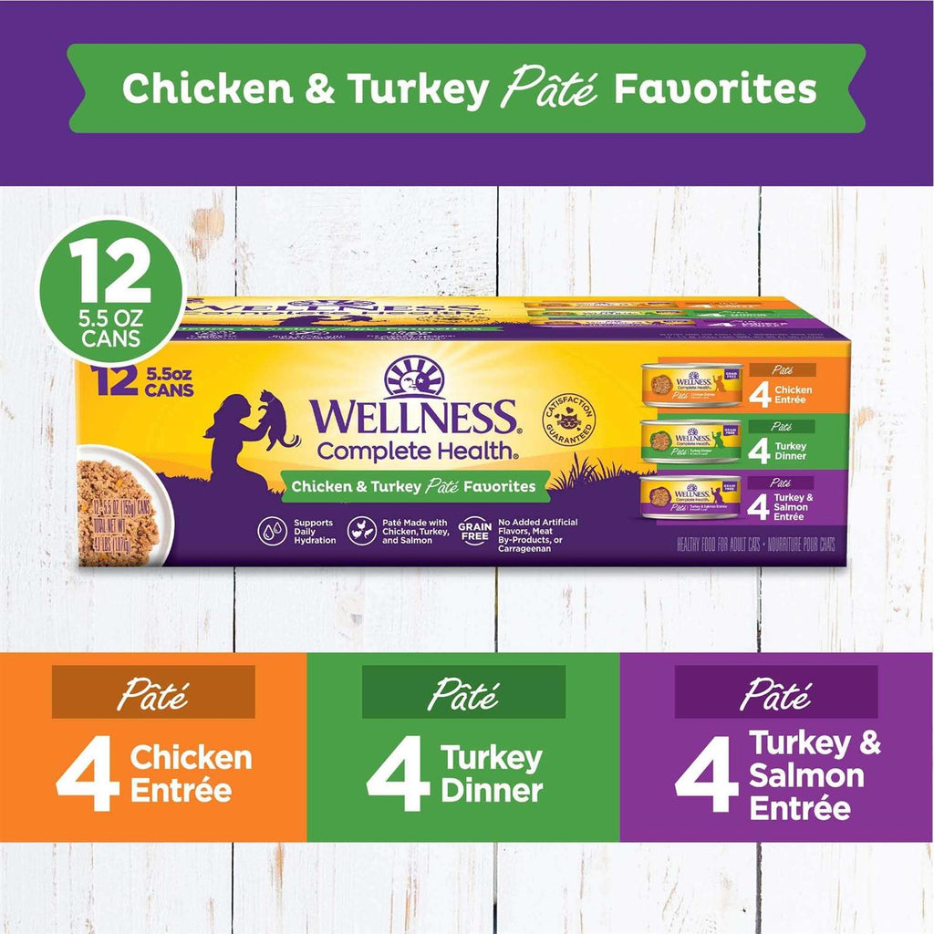 Chicken & Turkey Pate Cat Food Variety Pack K7397