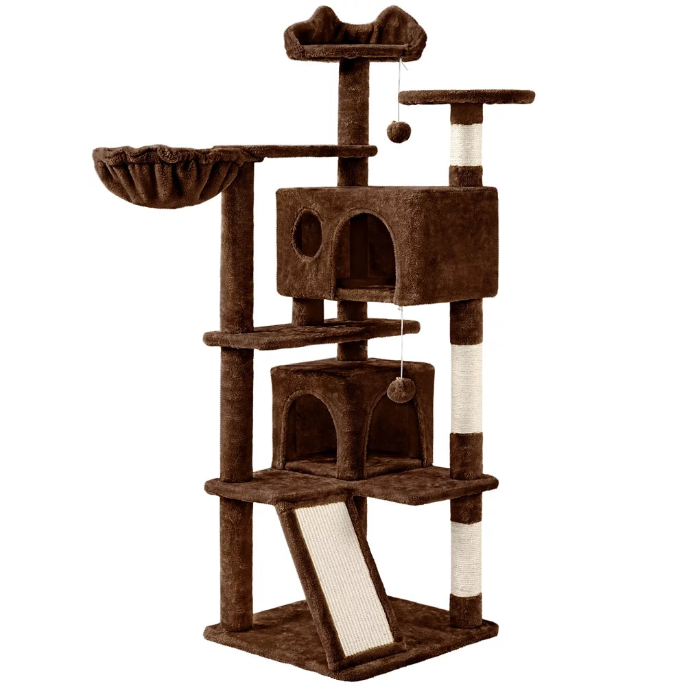 Brown Cat Tree with Scratching Post H798