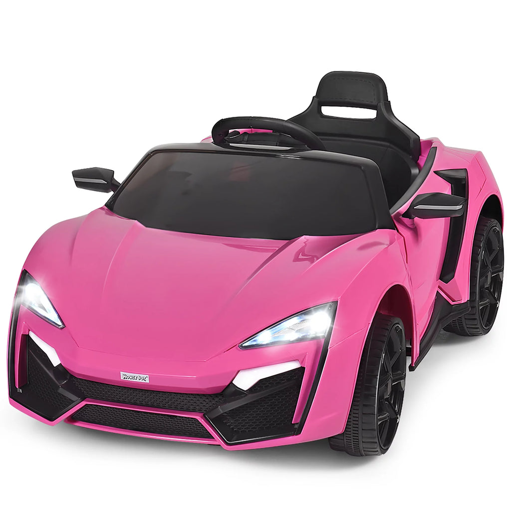 12V Kids Ride On Car with Lights MP3 Openable Doors Pink Z860