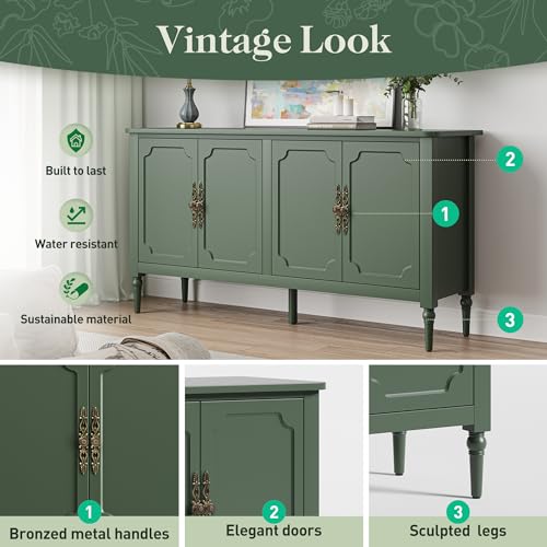 Black 4 Door Wood Console Cabinet U25667