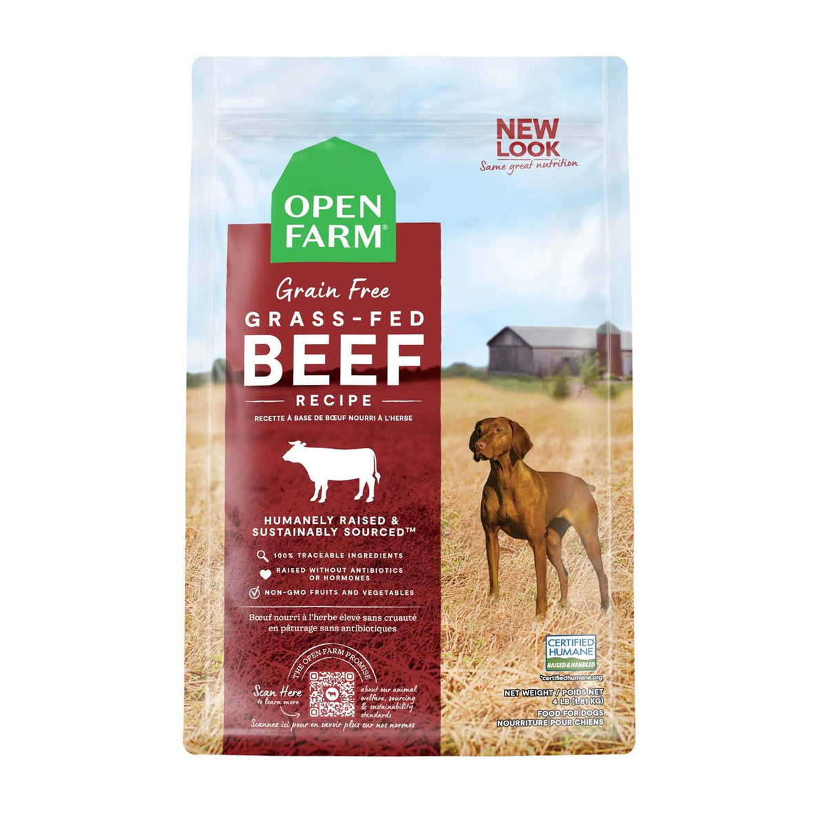 Grain Free Grass Fed Beef Dry Dog Food F4973