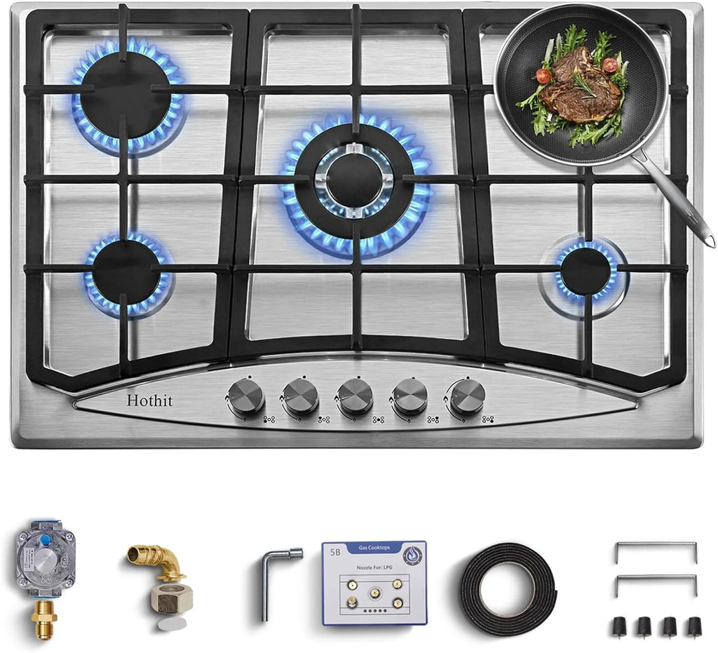 30" 5 Burner Built-in Stainless Steel Gas Cooktop M629