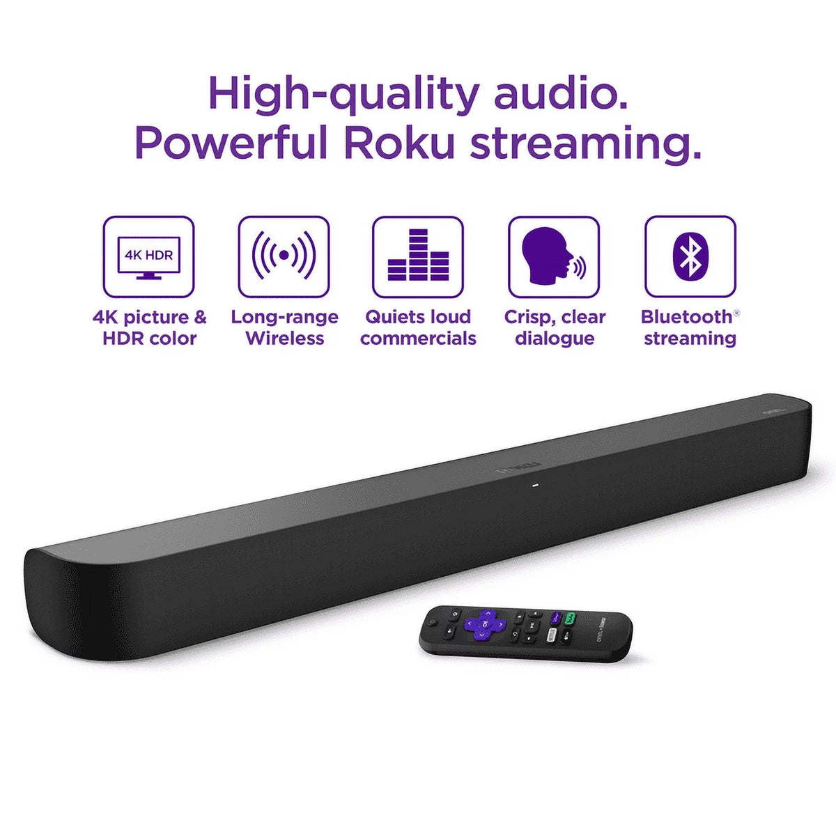 Smart Soundbar with Built-in 4K Streaming Media Player U7536