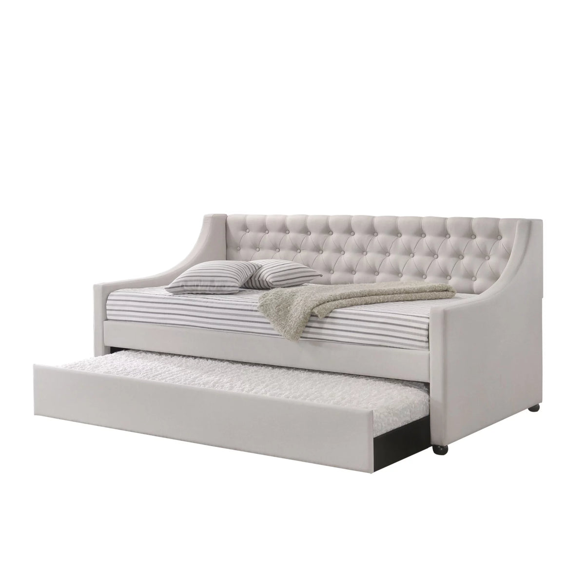Light Gray Fabric Twin Size Daybed R199