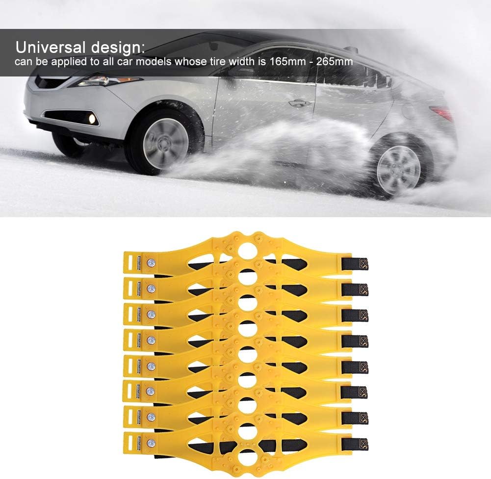 8Pcs Universal Anti-skid Car Snow Tire Chains U46449