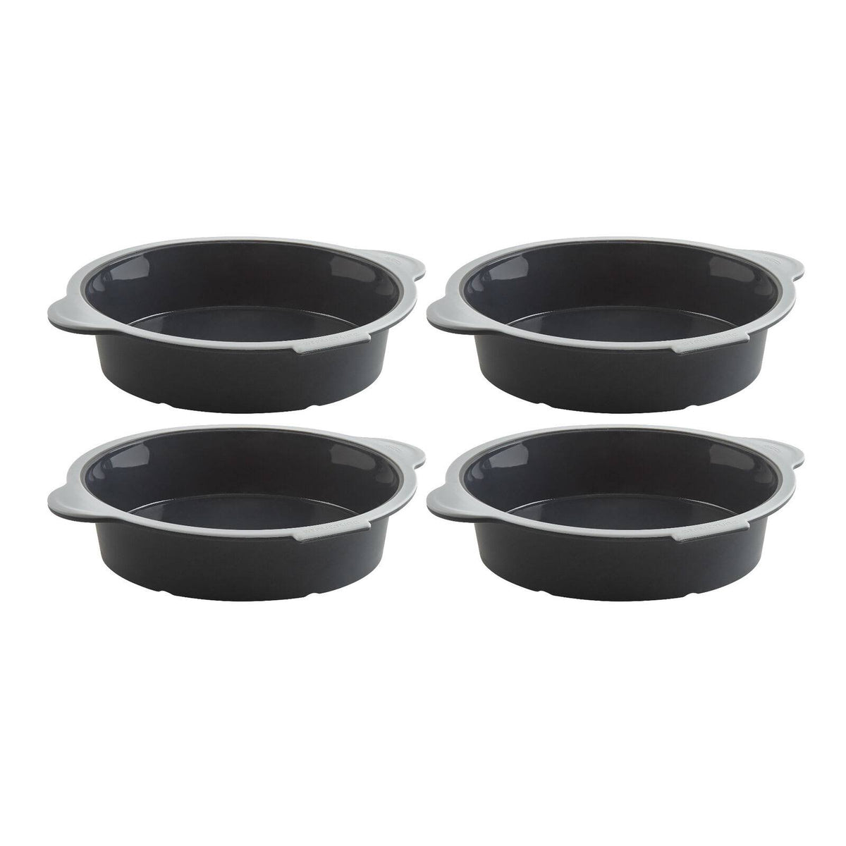 Black and Gray 4X Round Cake Pans C960431