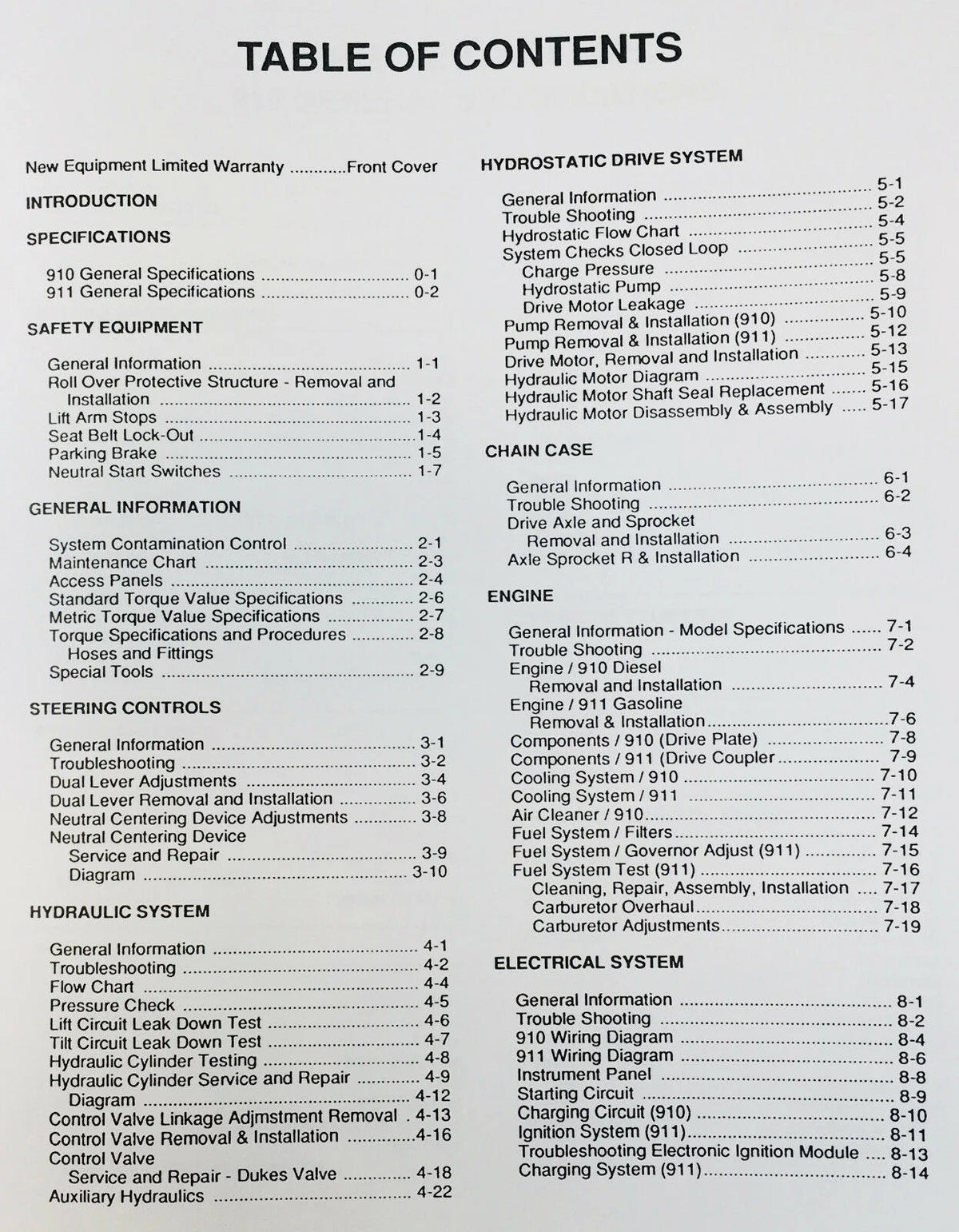 Skid Steer Service Repair Manual P52277
