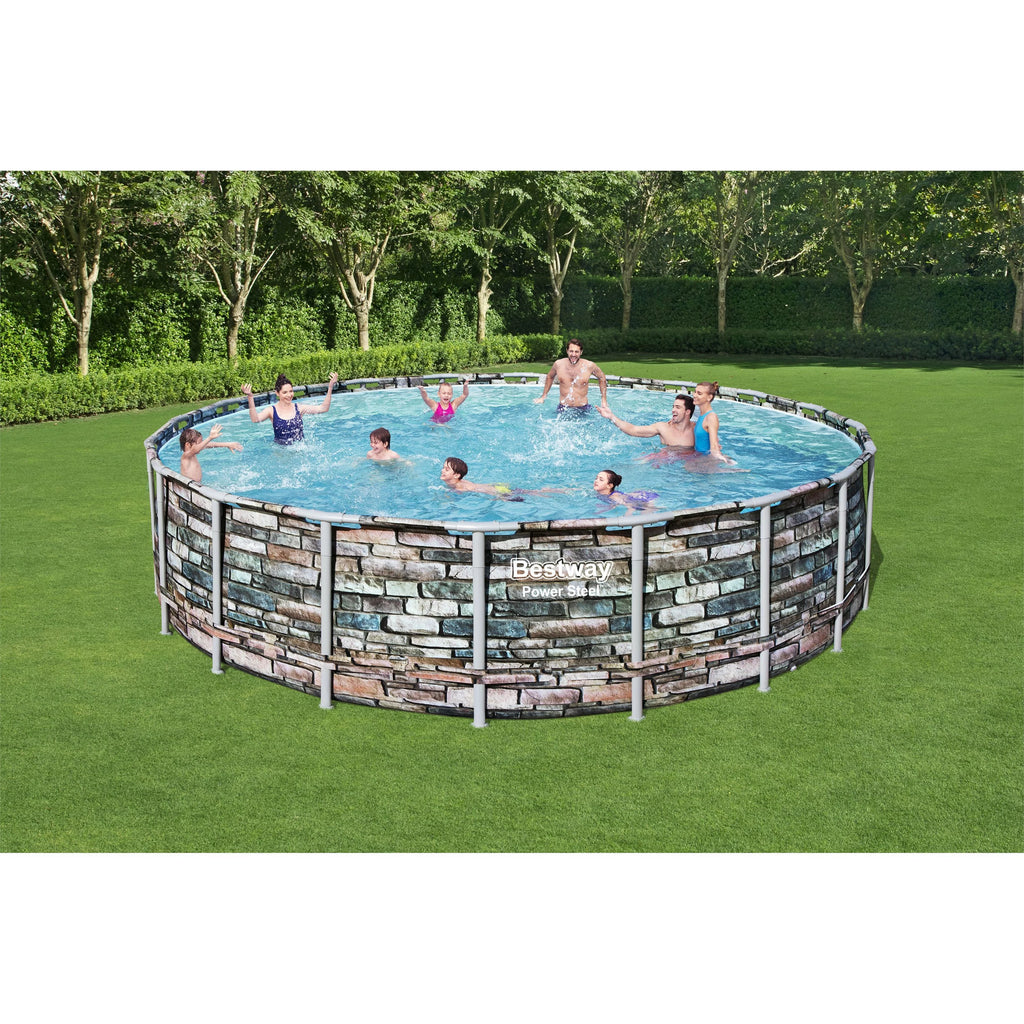 20 Foot Round Above Ground Swimming Pool Set I953962