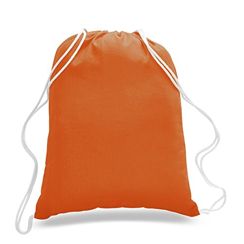 12 Pack Cotton Canvas Drawstring Backpack Bags N961185