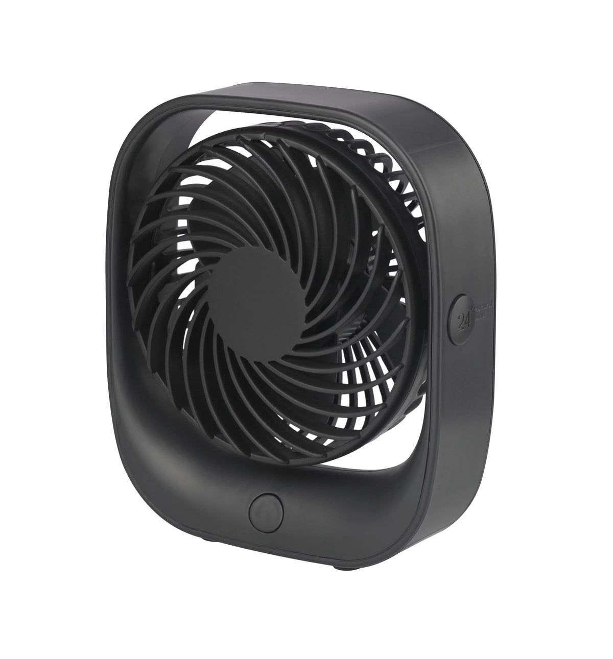 Black Portable Rechargeable USB Tabletop Fan Y2431