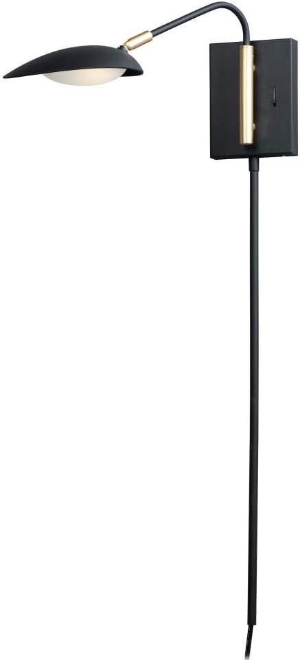Black Satin Brass 1-Light LED Wall Sconce F58501