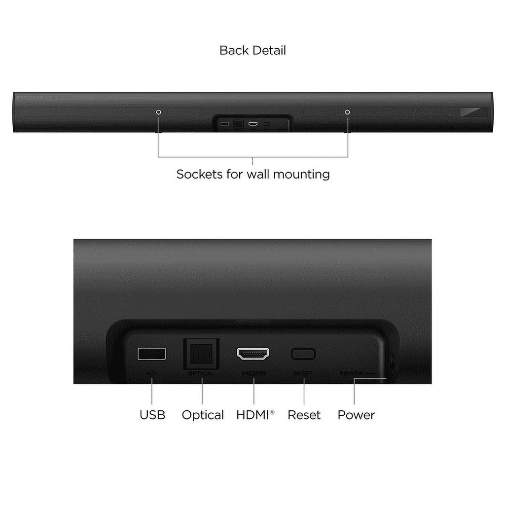 Smart Soundbar with Built-in 4K Streaming Media Player U7536