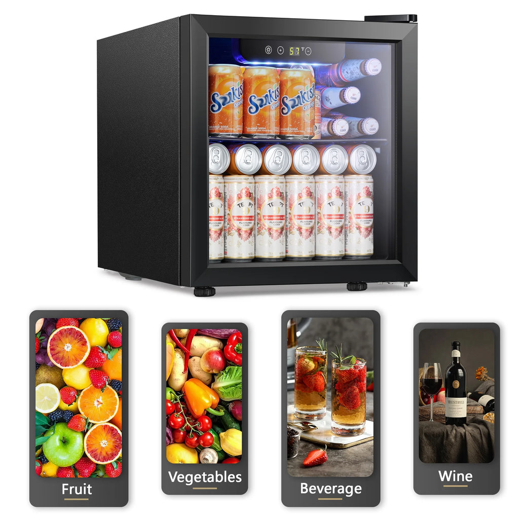 1.7 cu.ft Black Beverage Cooler & Refrigerator V4374