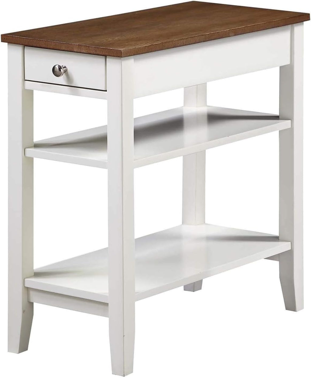 Black 1 Drawer End Table with Shelves P51930