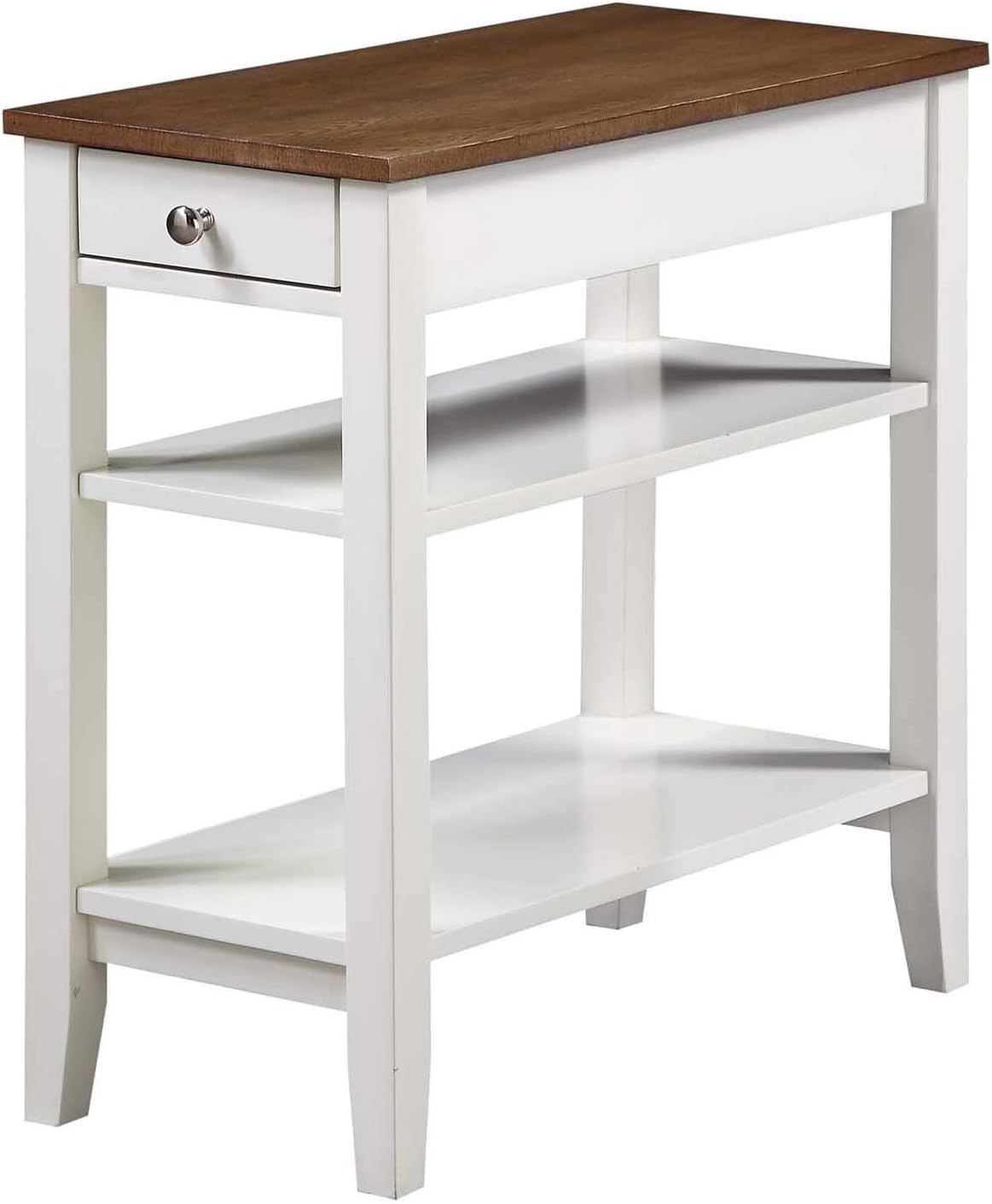 Black 1 Drawer End Table with Shelves P51930