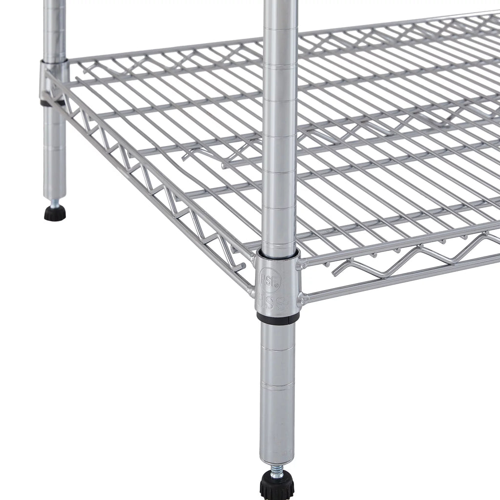 4 Shelf Wire Shelf Unit Chrome 4000 lb Z96461