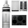 30 Induction Cooktop, Range Hood, Microwave, Refrigerator, Dishwasher, Wine Cooler D838