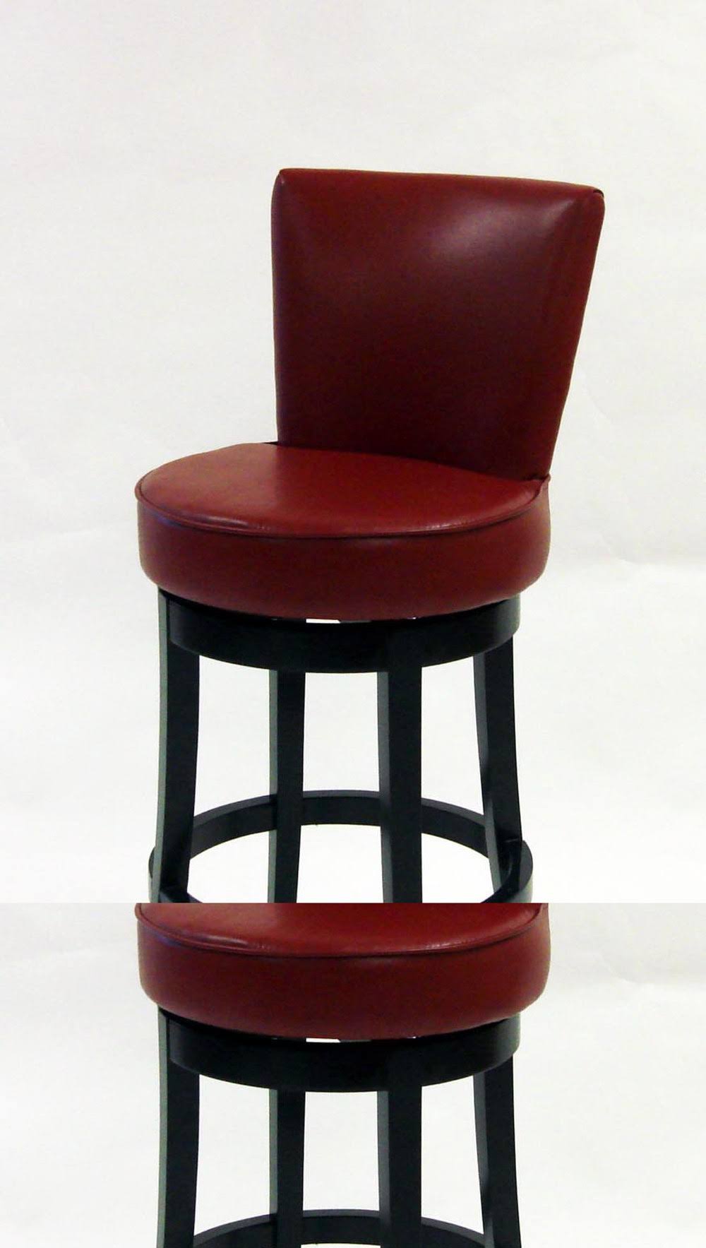 Red Bicast Leather Swivel Bar Stool U594