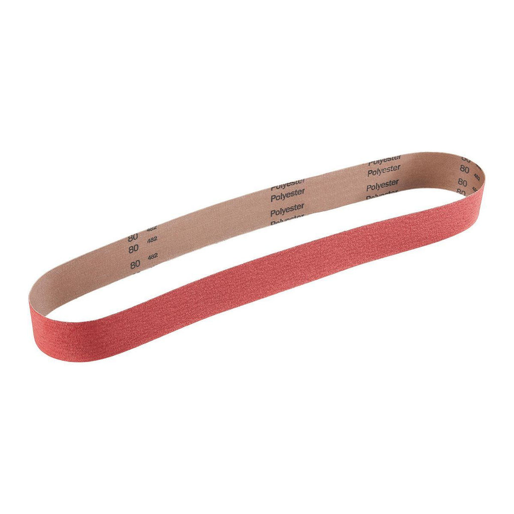 2 in. x 48 in. 80-Grit Ceramic Alumina Sanding Belts 2-Pack M835
