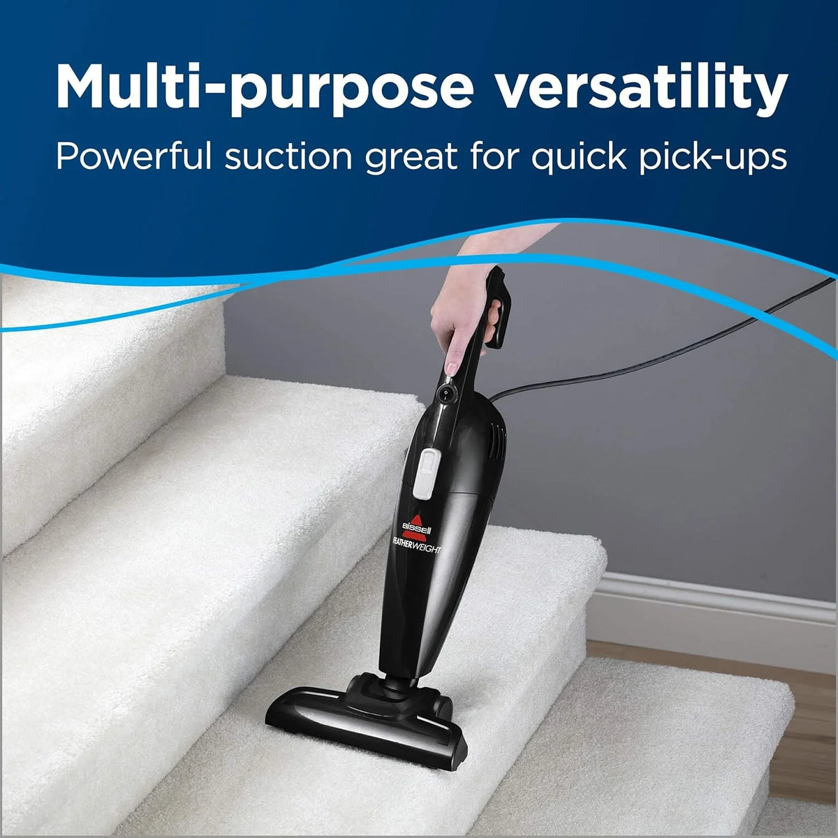 Black Bagless Stick Vacuum with Crevice Tool O7558