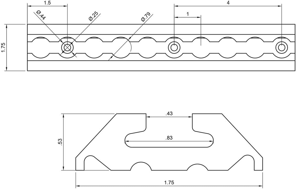 96 Inch Angled L Track J72778