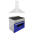 36 in. Dual Fuel Range with Range Hood Appliance Package B182