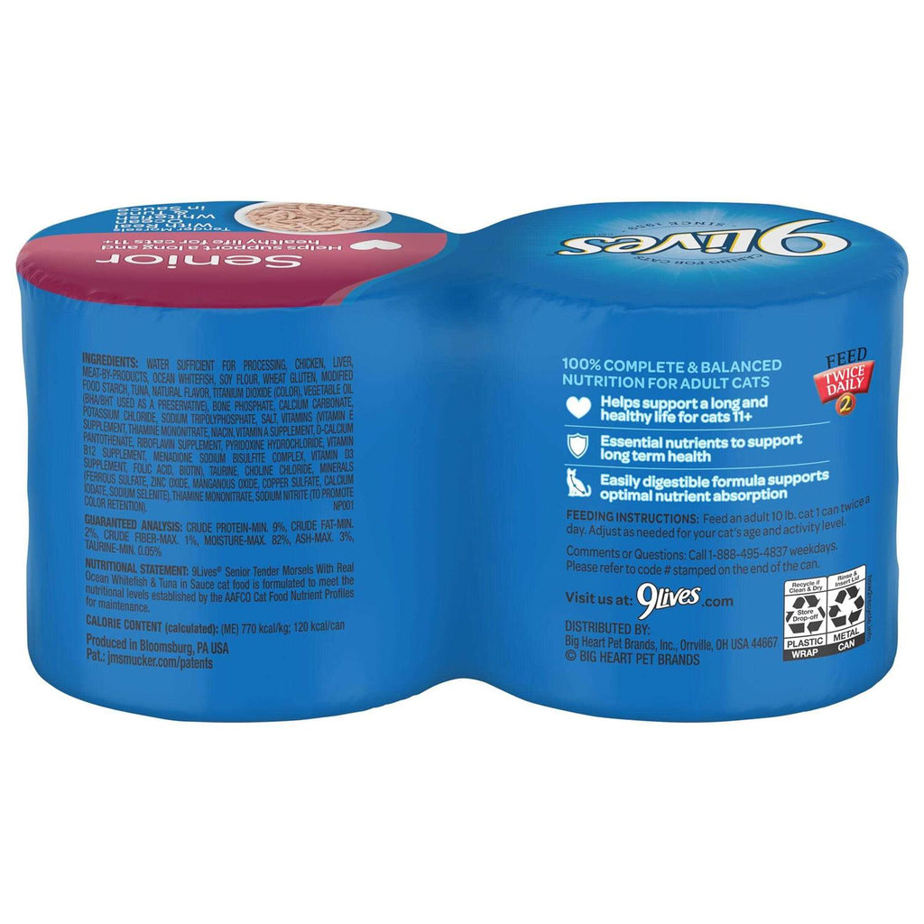 Wet Senior Cat Food with Whitefish & Tuna in Sauce J3017