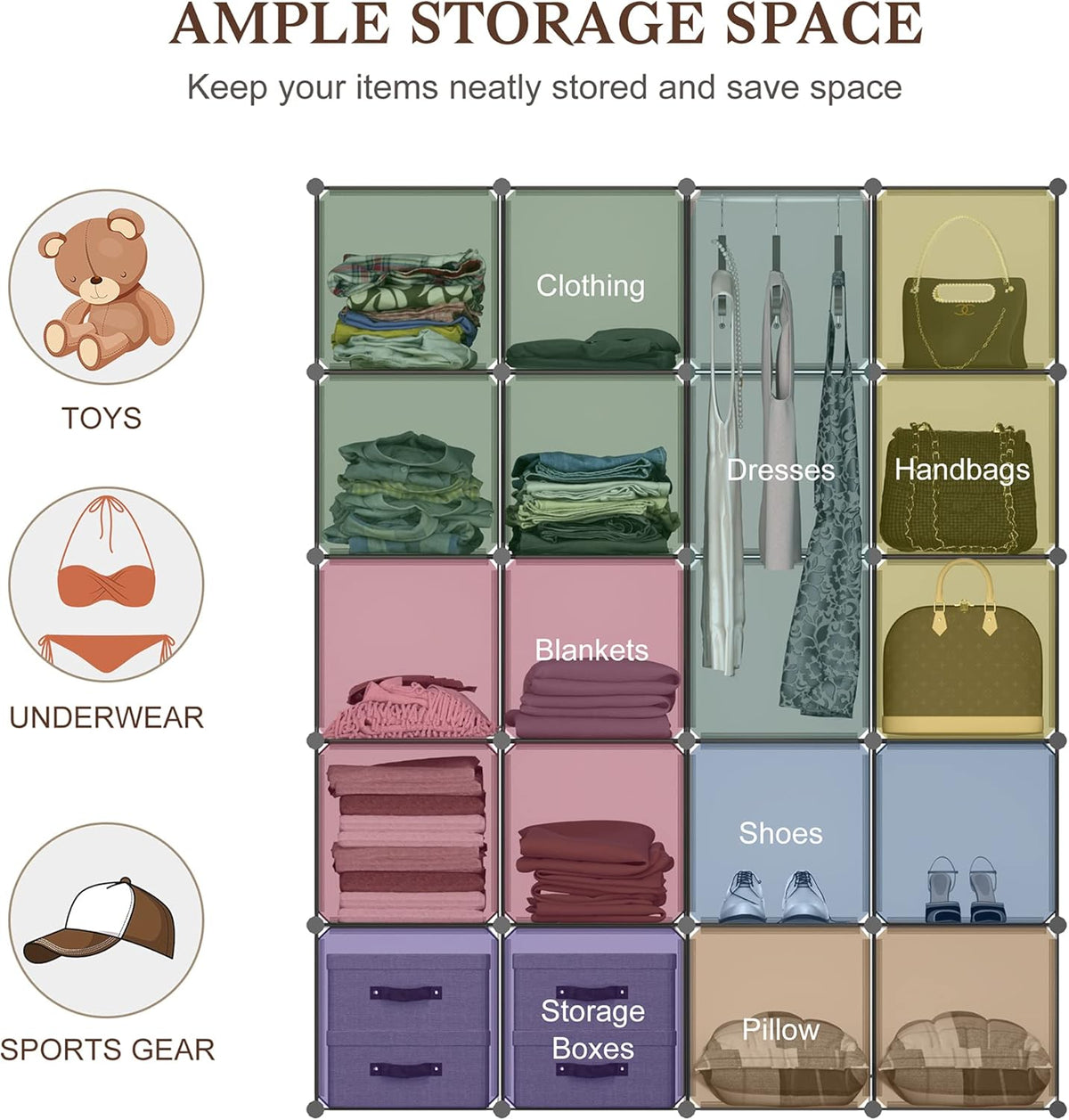 20 Cube Plastic Storage Organizer N4664
