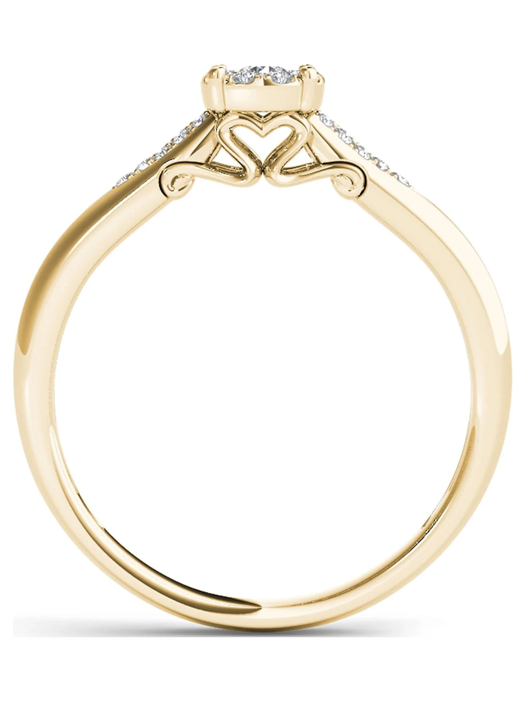 10K Yellow Gold Diamond Cluster Ring R343243