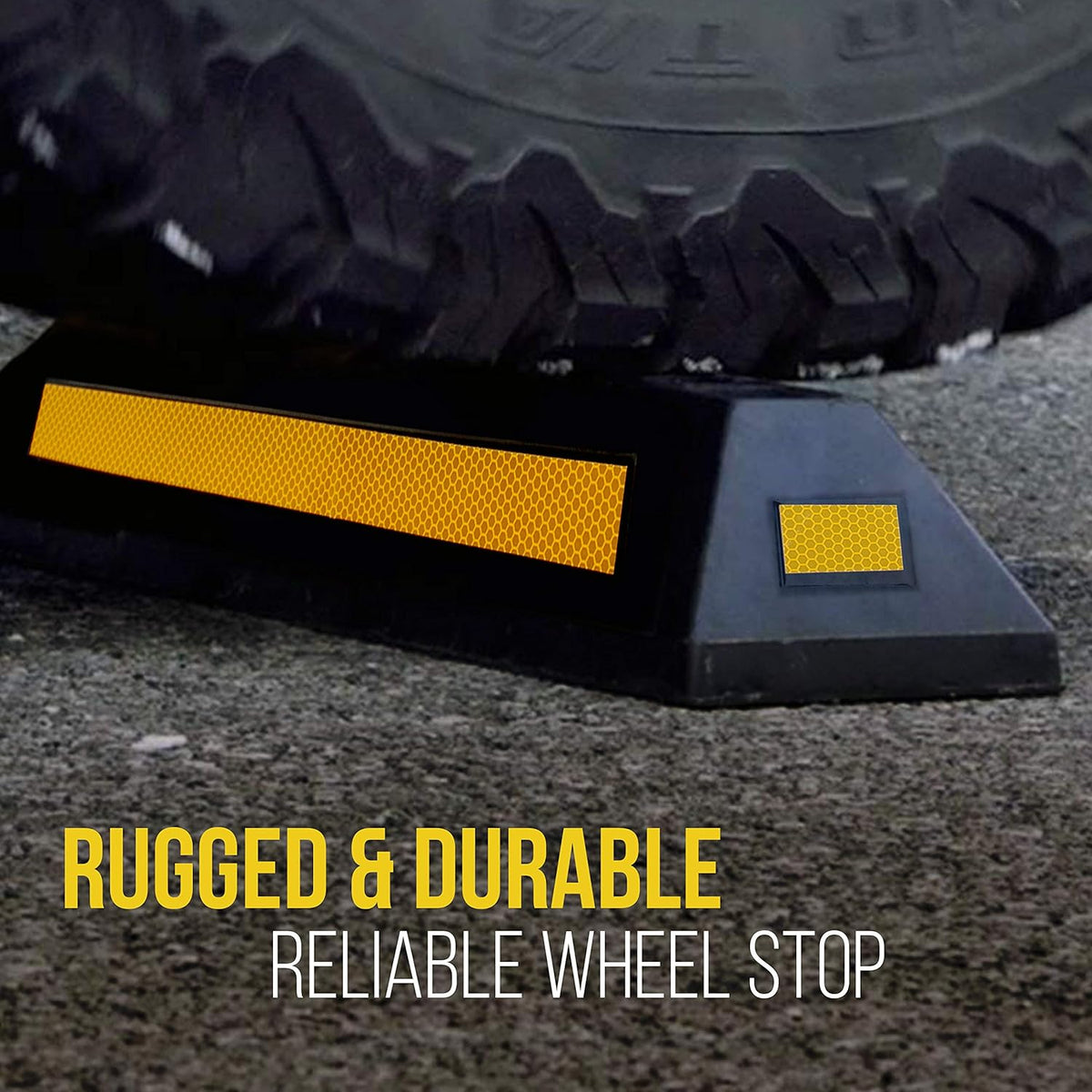 2-Pc Heavy Duty Rubber Parking Stopper K913