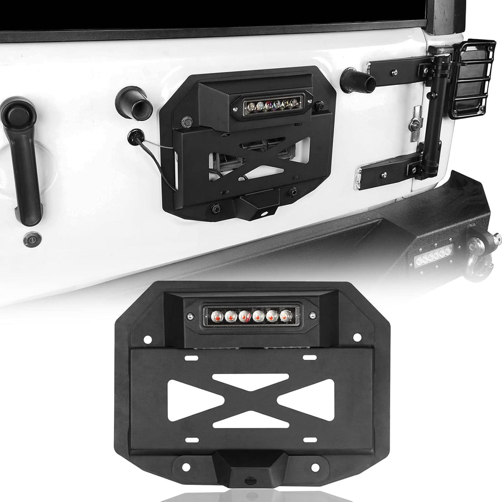 Spare Tire Delete License Plate Relocation Kit with Third Brake Light K385841