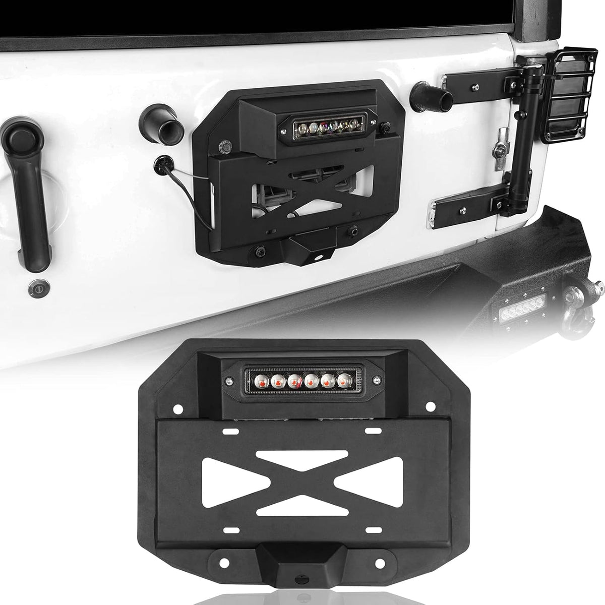 Spare Tire Delete License Plate Relocation Kit with Third Brake Light K385841