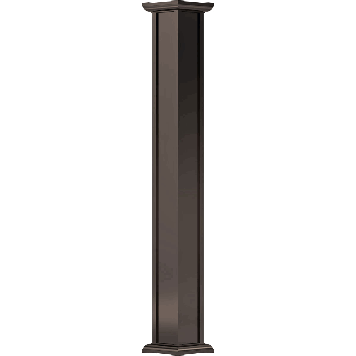Textured Brown Non-Tapered Square Aluminum Column M120