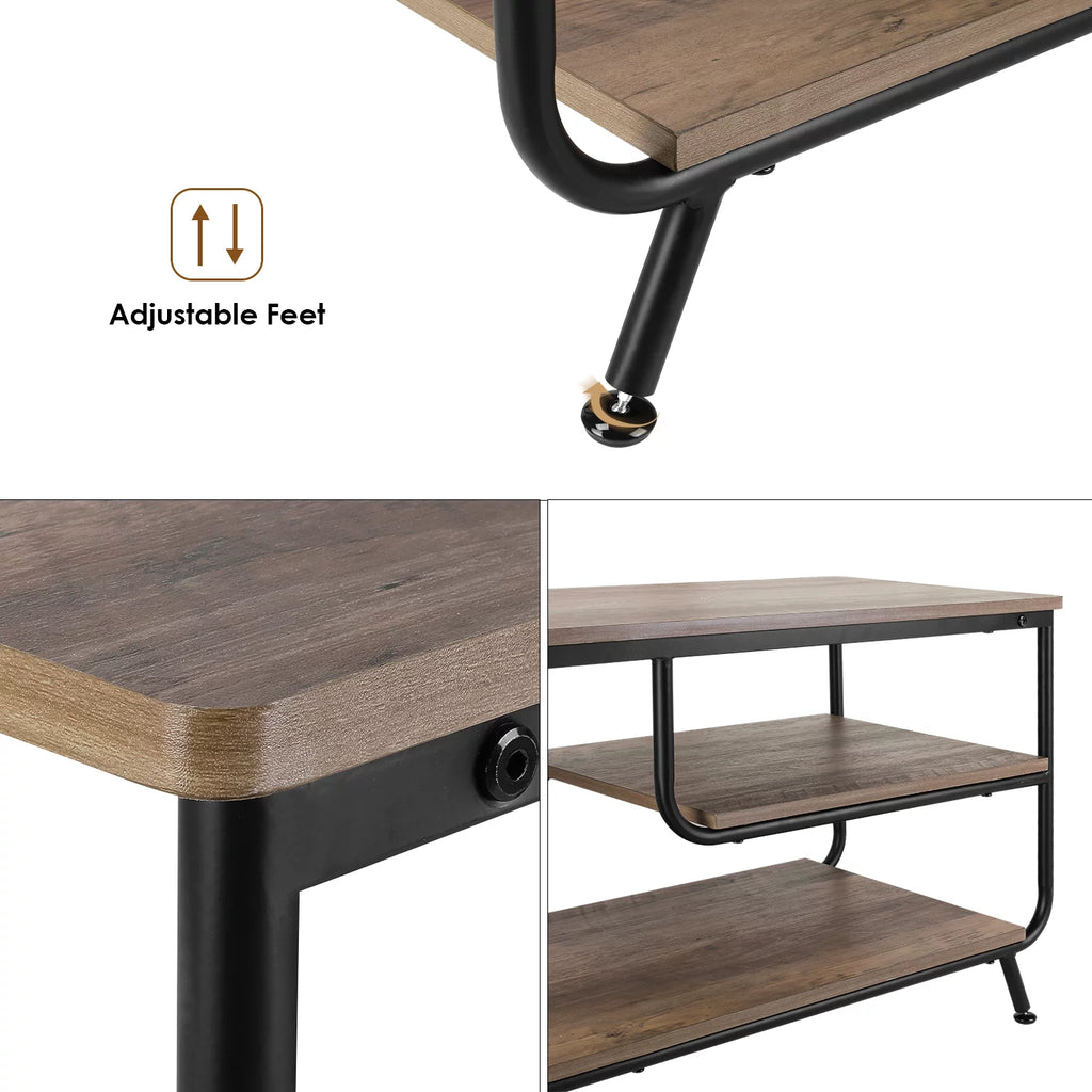 Wood 3 Tier TV Stand with Storage E503316