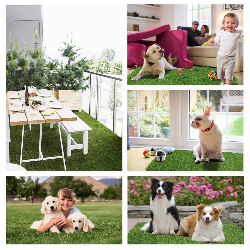 39.4 x 31.5 Inches Washable Artificial Grass Rug H938495