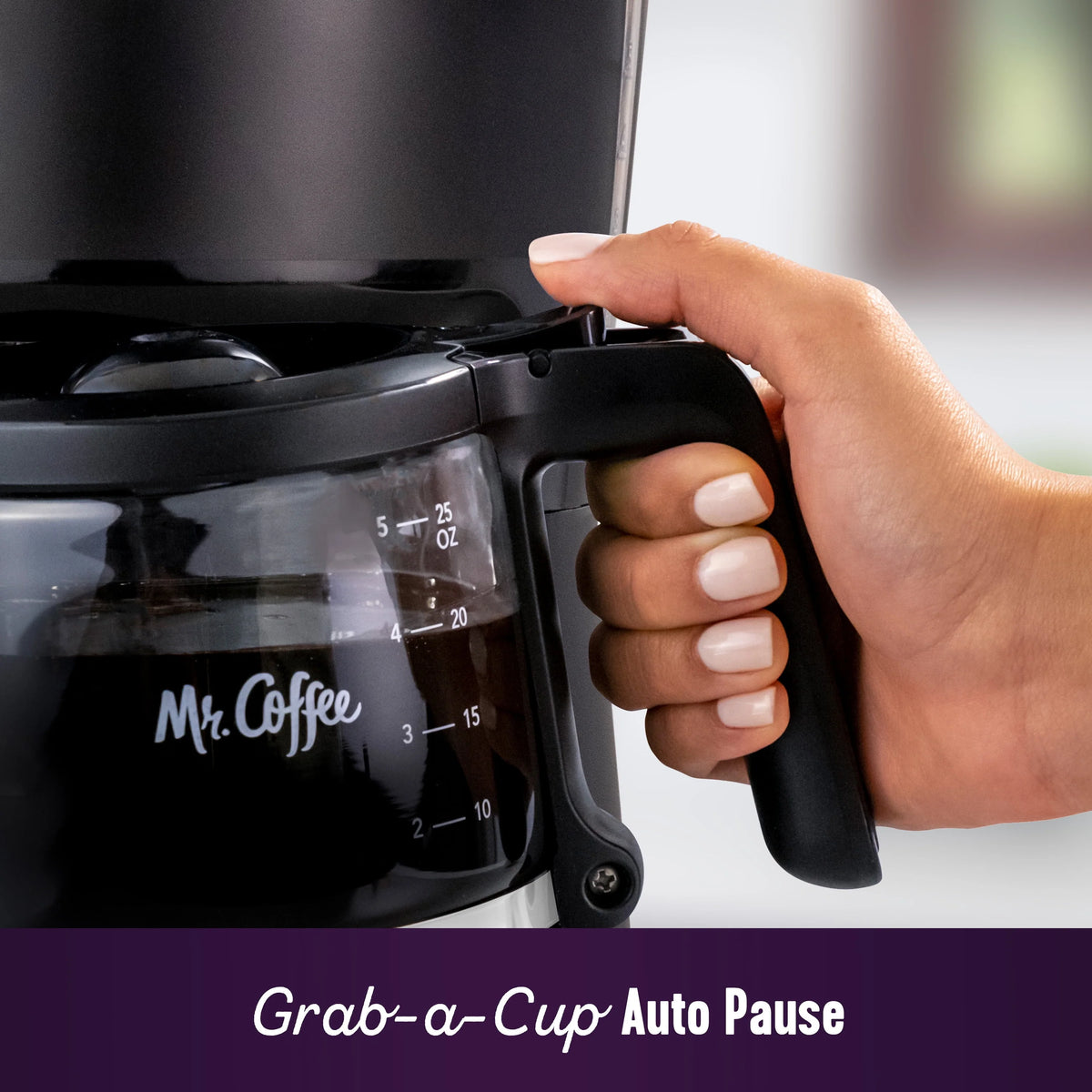 5-Cup Programmable Coffee Maker, 25 oz. Mini Brew, Black I747763