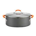 8 Qt Nonstick Hard-Anodized Oval Pasta Pot with Lid Q693789