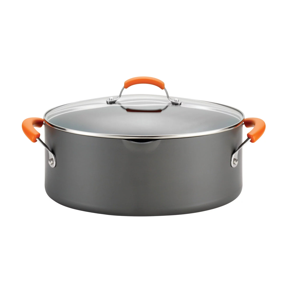 8 Qt Nonstick Hard-Anodized Oval Pasta Pot with Lid Q693789