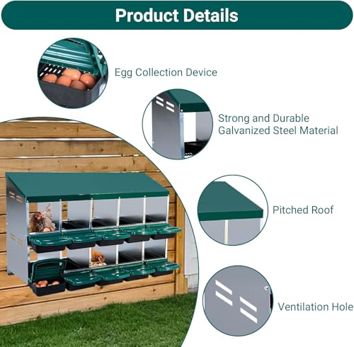 6 Holes Metal Chicken Nesting Boxes K125121